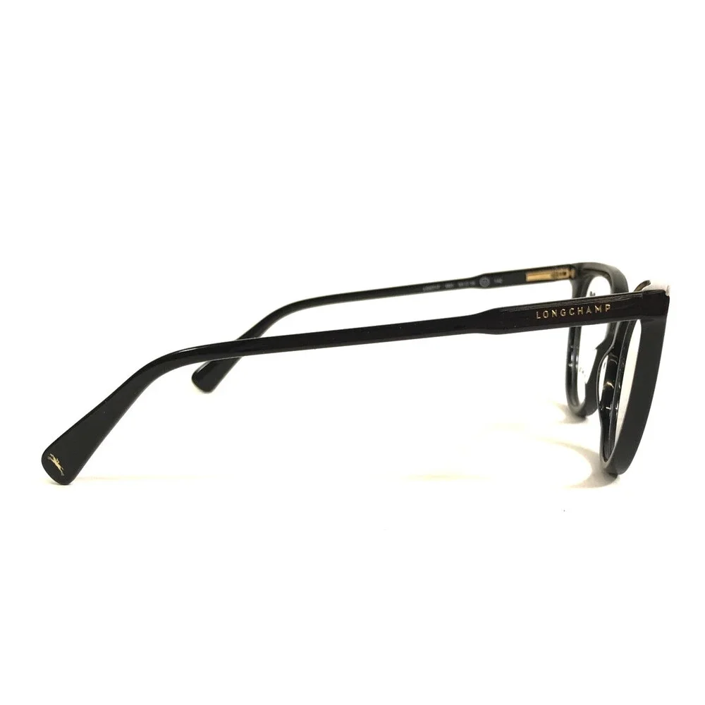 Longchamp Eyeglasses Frames LO2717 001 Shiny Black Cat Eye Full Rim 53-16-140